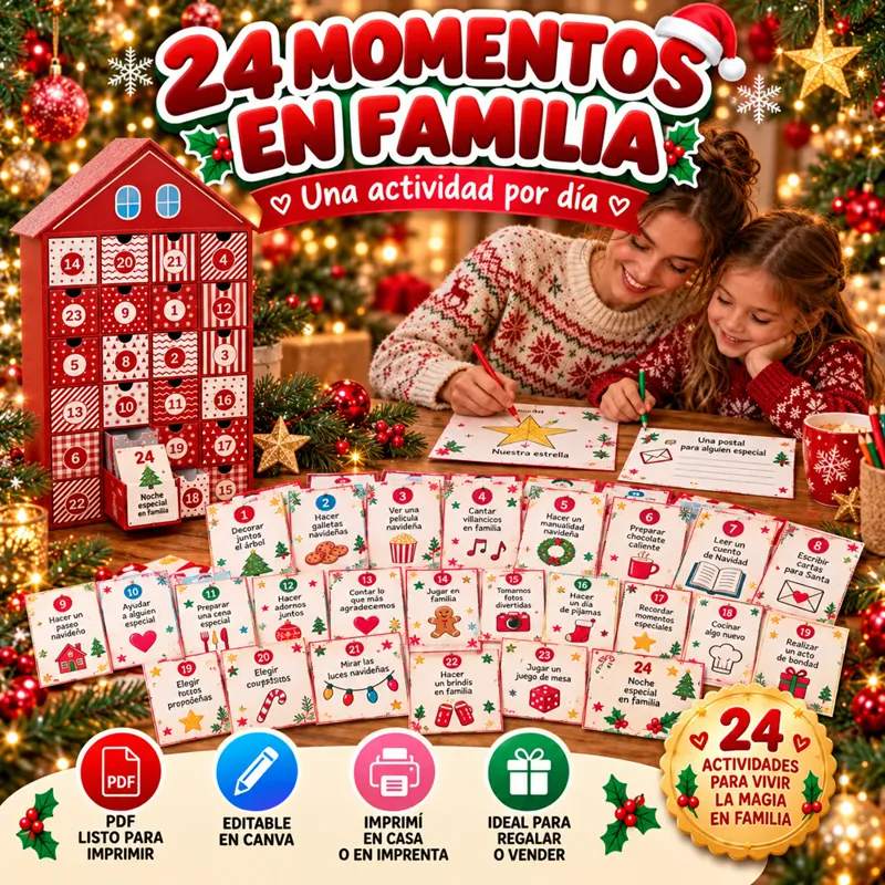 24 momentos navideños en familia